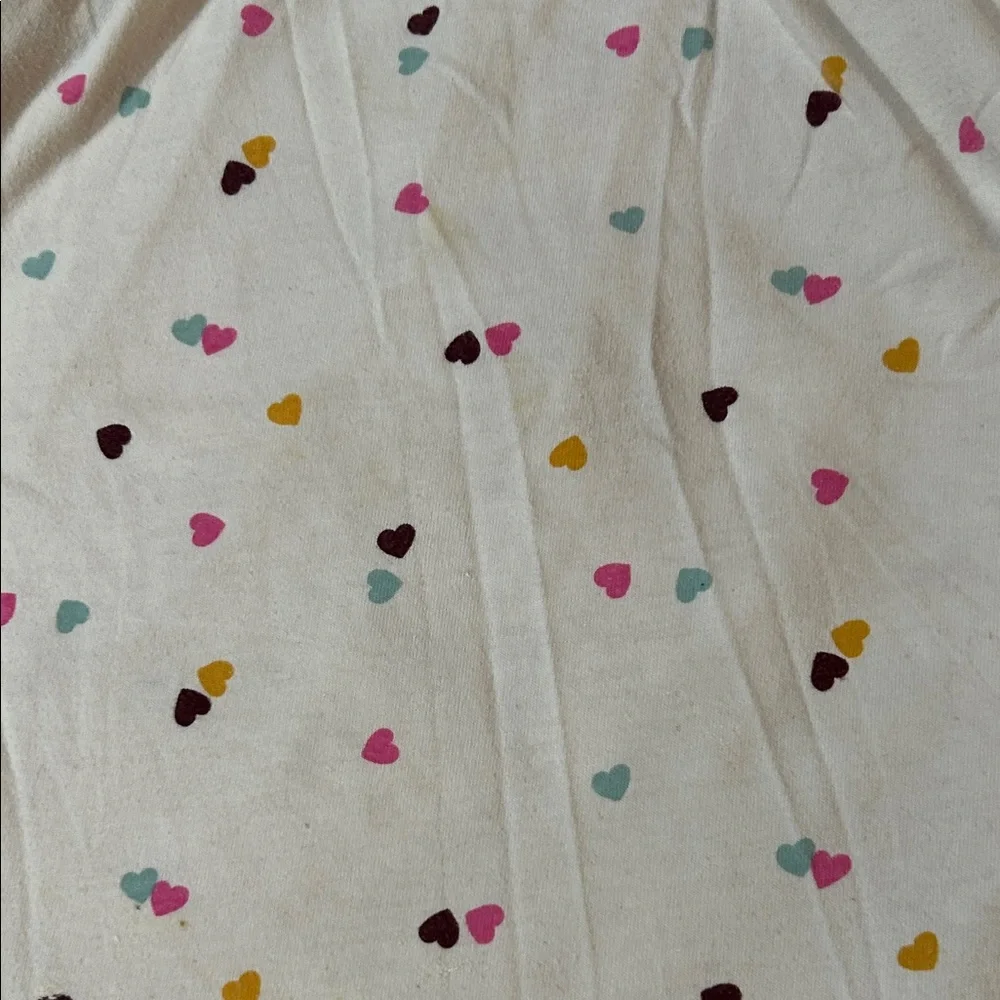 Cat & Jack Cream Dress with Multicolor Hearts